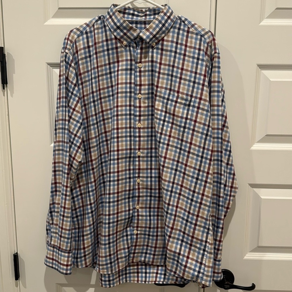 Peter Millar Plaid  Button Down Shirt XL